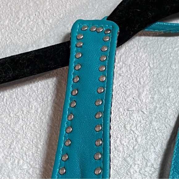 Diamond Leathers Triangle Bikini Biker Top sz Medium - Picture 6 of 7